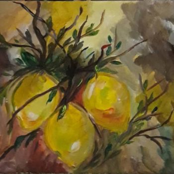 Pittura intitolato "profumo di limone" da Antonella Poleti, Opera d'arte originale, Acrilico