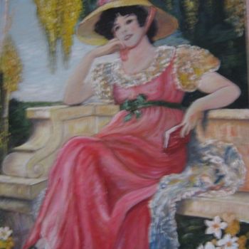 Painting titled "la reveuse" by Jean Pierre Verdier, Original Artwork