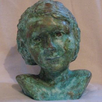 Sculpture titled ""Petite fille Toulo…" by Gérard Verger, Original Artwork, Metals