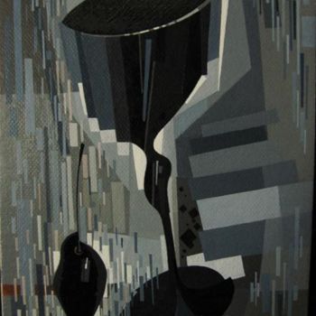 Malerei mit dem Titel "Черная рюмка" von Vermishev, Original-Kunstwerk, Andere