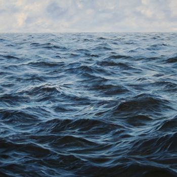 Painting titled ""Deep Blue"" by Vernon W Jones, Original Artwork, Oil