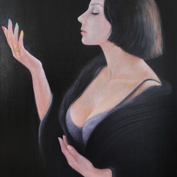 Картина под названием "Autoportrait Self-p…" - Vero Adoni, Подлинное произведение искусства, Масло