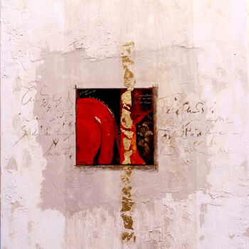 제목이 "Art brut N°1"인 미술작품 Vero Becker로, 원작, 기름 나무 들것 프레임에 장착됨