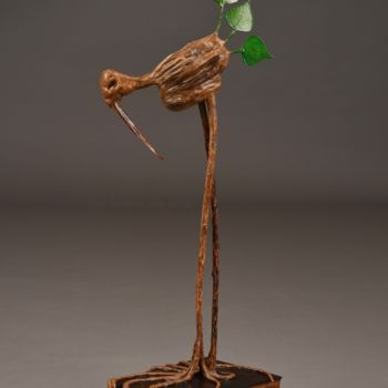 Скульптура под названием "Culture de nature" - Véro Lombard, Подлинное произведение искусства, Дерево