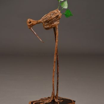 Sculpture titled "Culture de nature" by Véro Lombard, Original Artwork, Wood