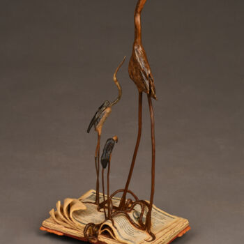 Sculpture titled "Apparitions" by Véro Lombard, Original Artwork, Wood