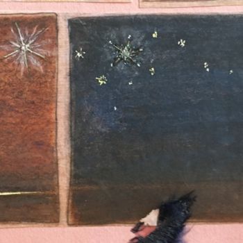 Dessin intitulée "Étoiles du désert" par Victoria, Œuvre d'art originale, Pastel