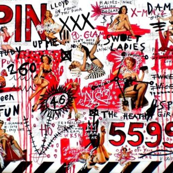 Pittura intitolato "Pin up me! (part 2)" da Vero Cristalli, Opera d'arte originale