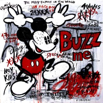 Malerei mit dem Titel "BUZZ ME" von Vero Cristalli, Original-Kunstwerk