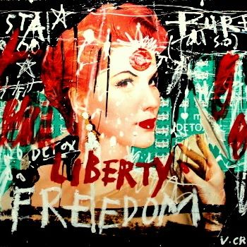 Peinture intitulée "FREE WILL" par Vero Cristalli, Œuvre d'art originale