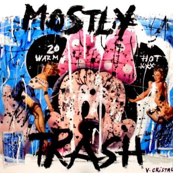 Peinture intitulée "MOSTLY TRASH" par Vero Cristalli, Œuvre d'art originale, Huile