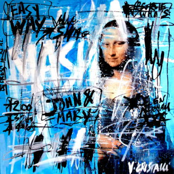 Painting titled "MASH UP WALL" by Vero Cristalli, Original Artwork, Acrylic