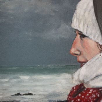 Peinture intitulée "Vent fort, mer agit…" par Véronique Guilloux, Œuvre d'art originale, Acrylique