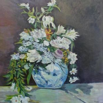 绘画 标题为“bouquet blanc” 由Veronique Maly, 原创艺术品