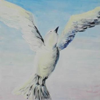 Schilderij getiteld "oiseau" door Veronique Maly, Origineel Kunstwerk