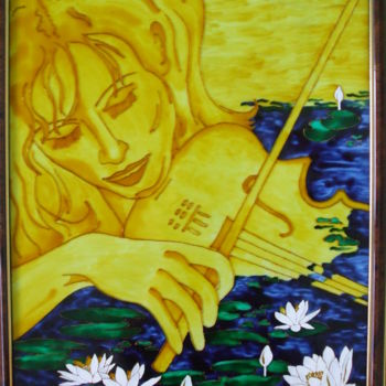 Painting titled "Music on the Lake -…" by Veronica Antohi, Original Artwork, Oil