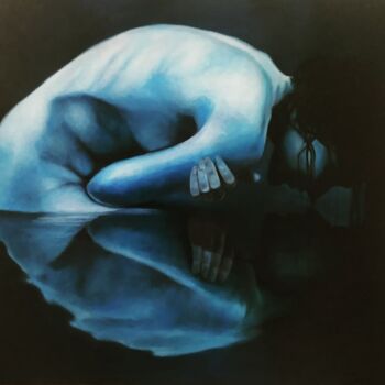 Peinture intitulée "Reflection" par Veronica Ciccarese, Œuvre d'art originale, Huile