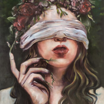 Картина под названием "Eyes in the heart /…" - Veronica Ciccarese, Подлинное произведение искусства, Масло