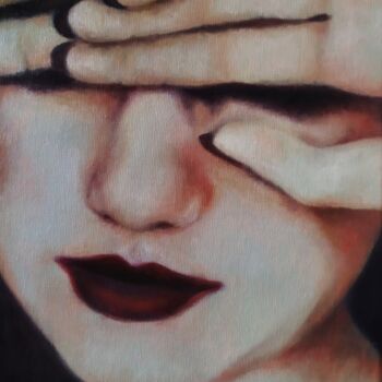 Painting titled "Hide" by Veronica Ciccarese, Original Artwork, Oil