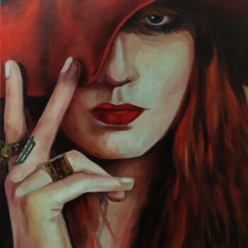 Painting titled "Portrait of "Floren…" by Veronica Ciccarese, Original Artwork, Oil