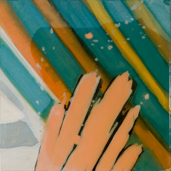 Картина под названием "PRIMO PIANO ROSA" - Veronica Menghi, Подлинное произведение искусства, Смола Установлен на Другая жес…