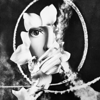 Collages titled "serie "somni"" by Verónica Risalde, Original Artwork, Digital Print Mounted on Wood Stretcher frame
