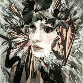 Коллажи под названием "rostros" - Verónica Risalde, Подлинное произведение искусства, Фотомонтаж