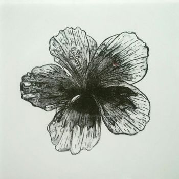 Printmaking titled "Fiore/Flower/Fleur" by Vsantamariaartist, Original Artwork, Lithography