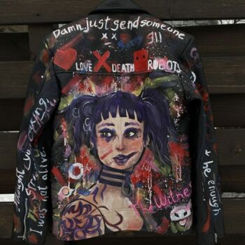 "Jacket Love Death &…" başlıklı Tekstil Sanatı Вероніка Яворська tarafından, Orijinal sanat, Akrilik