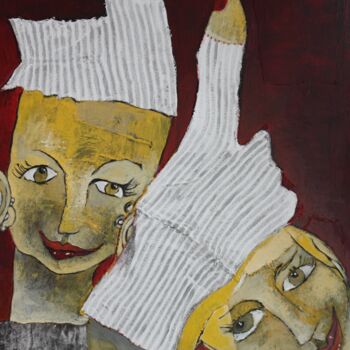 Peinture intitulée "Les-joyeux." par Véronique Abram (VAB), Œuvre d'art originale, Acrylique