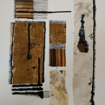 Arte textil titulada "Campement" por Véronique Attia, Obra de arte original, Acrílico