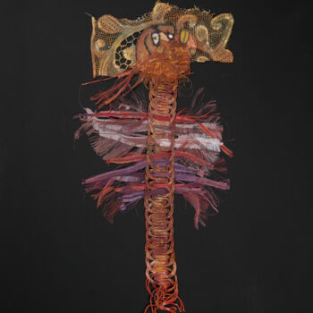 Textile Art με τίτλο "Chrysalide" από Véronique Attia, Αυθεντικά έργα τέχνης, Υφαντικές ίνες Τοποθετήθηκε στο Άλλος άκαμπτος…