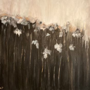 Schilderij getiteld "Les âmes fleurs" door Veronique Azam, Origineel Kunstwerk, Acryl