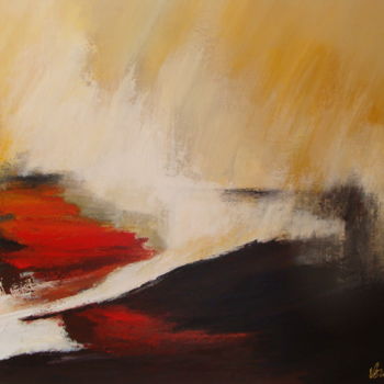 Painting titled "tempête" by Veronique Azam, Original Artwork, Acrylic