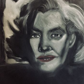 Drawing titled "Le côté sombre" by Veronique Blaevoet, Original Artwork, Pastel