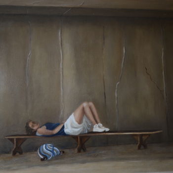 Malarstwo zatytułowany „Un moment de repos” autorstwa Véronique Bonamy, Oryginalna praca, Olej
