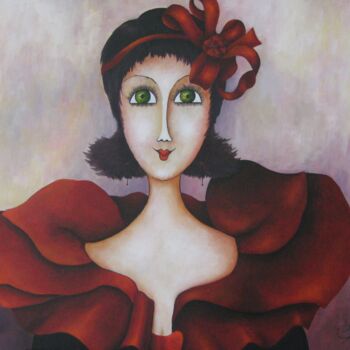 Painting titled "Marie-Marceline" by Véronique Clanet, Original Artwork, Acrylic