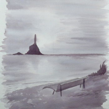 「Improbable view of…」というタイトルの絵画 Véronique Crombéによって, オリジナルのアートワーク, インク