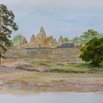 Painting titled "Le Bayon" by Véronique Crombé, Original Artwork