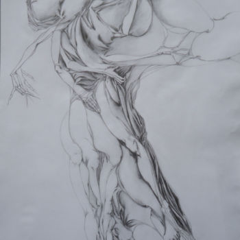 Dessin intitulée "SOUFFLE" par Véronique Ducreux, Œuvre d'art originale, Crayon