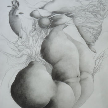 Drawing titled "DESENCHANTEMENT" by Véronique Ducreux, Original Artwork, Pencil