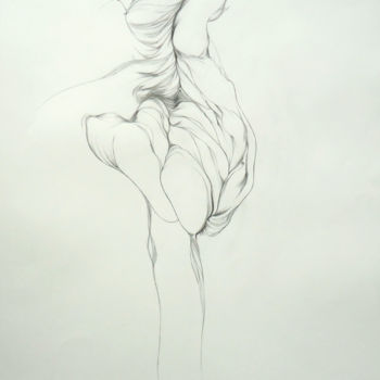 Disegno intitolato "APESANTEUR" da Véronique Ducreux, Opera d'arte originale, Matita