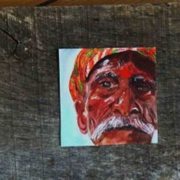 Painting titled "TURBAN" by Véronique Grinenwald, Original Artwork