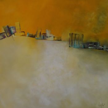 Painting titled "un jour d'été" by Véronique Guillet, Original Artwork, Acrylic