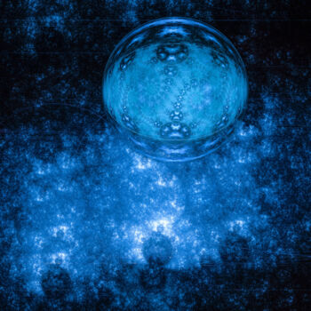Photographie intitulée "spirale bleue" par Véronique Jaques, Œuvre d'art originale, Photographie numérique