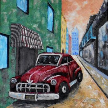 绘画 标题为“Cuba "Rue de La Hav…” 由Véronique Lauron, 原创艺术品, 丙烯