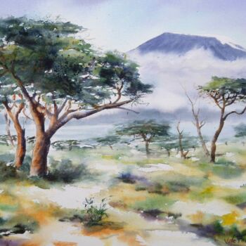 Peinture intitulée "Afrique" par Véronique Le Forestier, Œuvre d'art originale