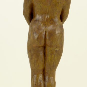 Sculpture titled "Étude de dos" by Véronique Lopez-Boiteux, Original Artwork, Terra cotta