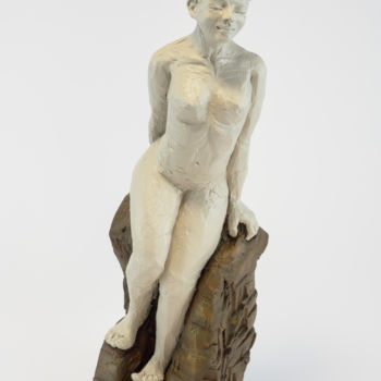 Sculpture intitulée "Hommage à Jacques C…" par Véronique Lopez-Boiteux, Œuvre d'art originale, Terre cuite