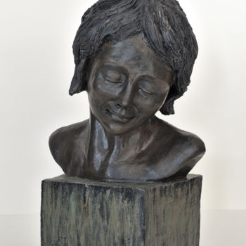 Sculpture titled "songe" by Véronique Lopez-Boiteux, Original Artwork, Terra cotta